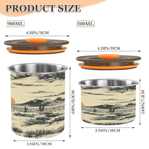 Contenedor de Almacenamiento de Café al Vacío Qilmy 30oz Acero Inoxidable miniatura 3