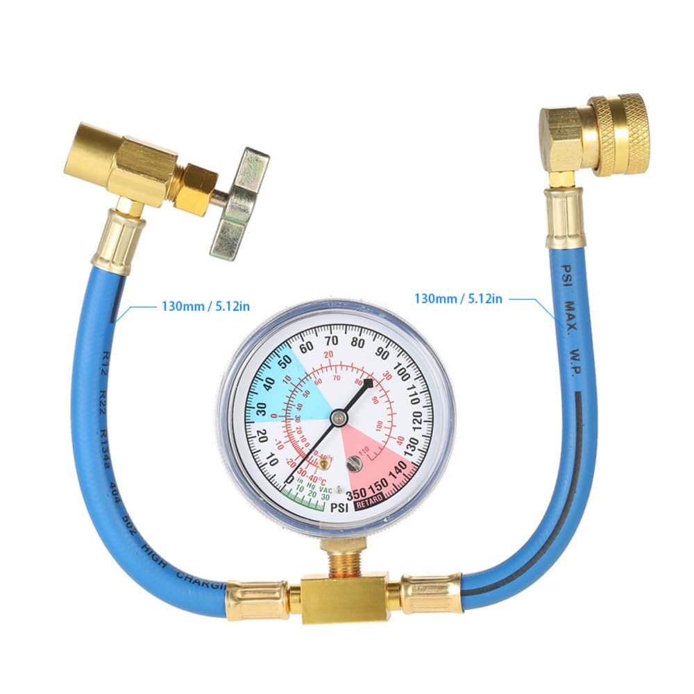 Riloer R134A AC Car Aria Condizionata Refrigerante Ricarica Misuratore Tubo Set di Tubi Flessibili di Ricarica per refrigerazione con manometro