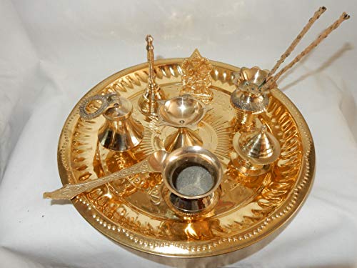 Brass Pooja Set by Gifts and More Gifts