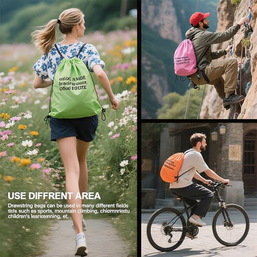 pack of 50 Custom Bags With Your Logo,Drawstring Backpacks Bulk String Bag,Great for Travelling, Gym and for Everyday Use (black)3