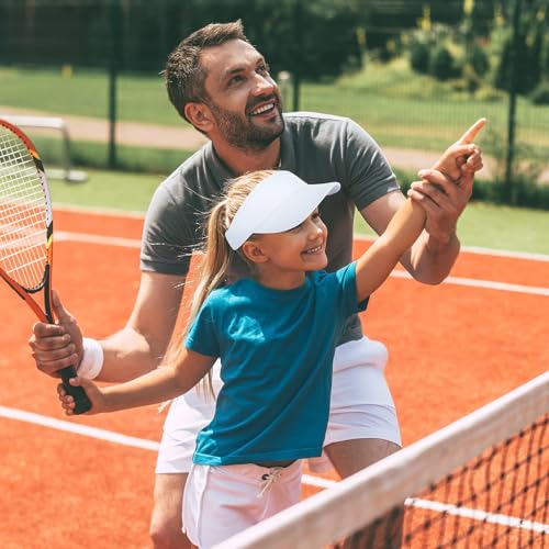 Century Star UPF 50+ Kids Visor Sun Hat Adjustable Girls High Ponytail Tennis Hat Sports Boys Running Golf Visor Cap3