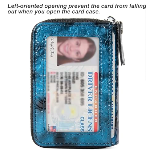 Image of Credit Card Wallet, RFID Card Case Wallet, Zipper Card Cases Holder for Men Women, RFID Blocking, KeyChain Wallet, Compact Size Card Organizer Case for Women