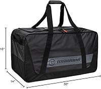 Warrior Q30 Youth Hockey Carry Bag 30" Black - Durable Ripstop Duffel with U-Shape Opening & Organized Pockets