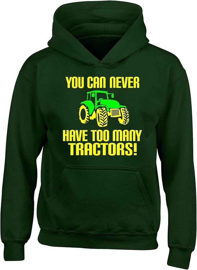 Sweat à capuche Edward Sinclair tracteur vert idée cadeau originale taille XL