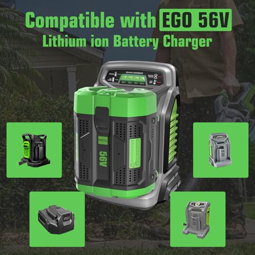 Image of 1 Pack Replacement for EGO 56V Battery 10Ah BA5600T BA5600(Black) | Compatible with EGO 56 Volt arc Batteries BA1400T BA1400 BA2800T BA2800 BA4200T BA4200