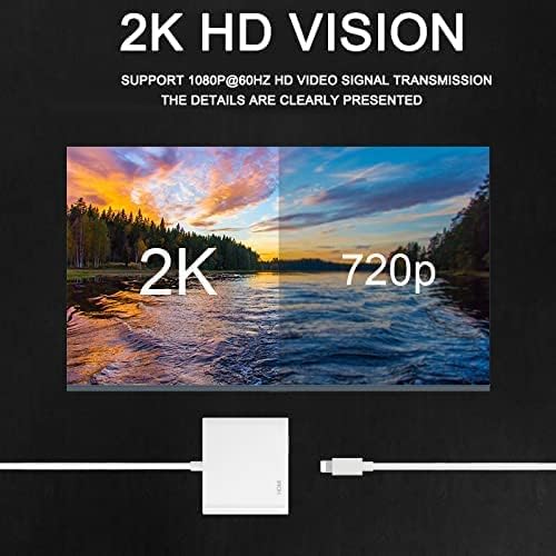 Miniatura 4 de Adaptador AV digital Lightning a HDMI con certificación MFi de Apple, 1080P, video HD, HDMI, sincronización de pantalla, cable con puerto de carga