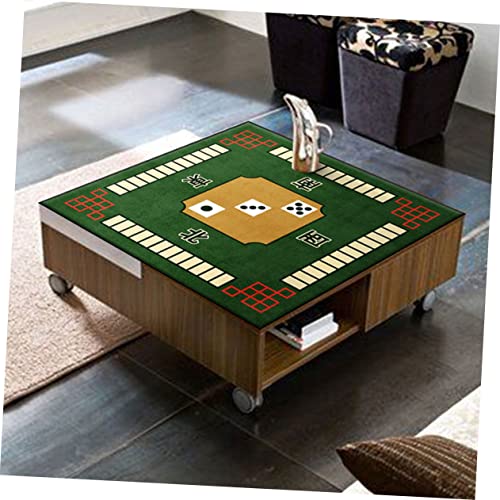 Asakkura 2Pcs Mahjong Tablecloth Green Decor Desktop Decor Green Table Cloth Poker Table Mat Dominoes Mat Mahjong Table Pad Board Games Table Mat Thickened Mahjong Table Mat Mahjong Cloth #TOP6