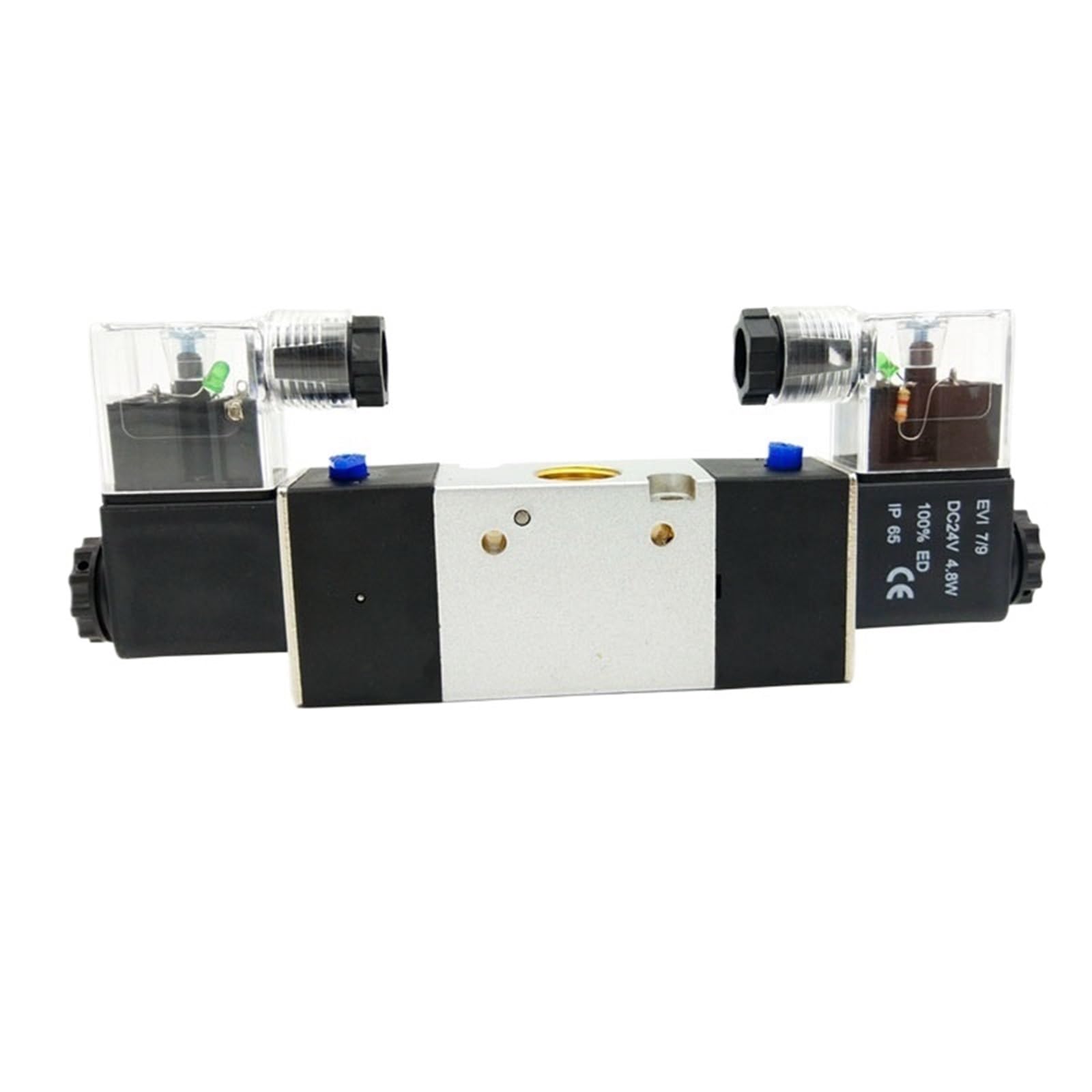 3V220 G1/4 Solenoid Valve Two Way Three Position Pneumatic Single Double Coil(Dc24v-5pcs)