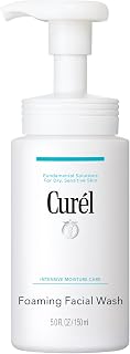 Curel Foaming Face Wash for Sensitive Dry Skin - Japanese Hydrating Cleanser, pH-Balanced, Fragrance-Free, 5oz (Step 2 Skincare)