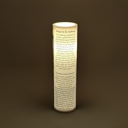 Miniatura 7 de St Anthony, vela de oración devocional sin llama LED, THE SAINTS COLLECTION