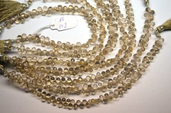 Quartz Champagne facetté de qualité AAA pour la création de bijoux fins