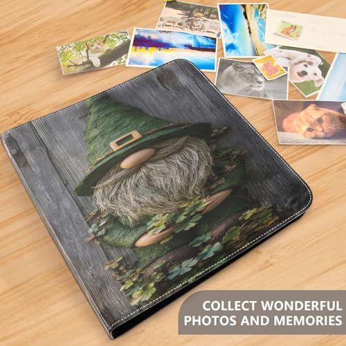 Álbum de fotos DIY adhesivo con anillas de 3 argollas, piel sintética PU, 40 páginas, 11.8x11.2 pulgadas miniatura 5