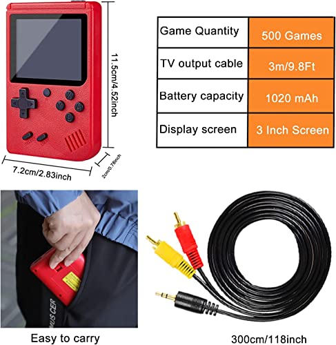 image for Waksox Handheld Game Consoles - Portable Retro Video Game Console with