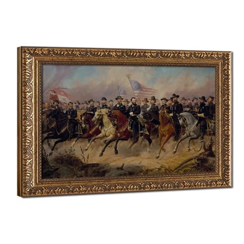 Toile General Grant de Hansen pour salon élégant | Grand tableau mural de bureau