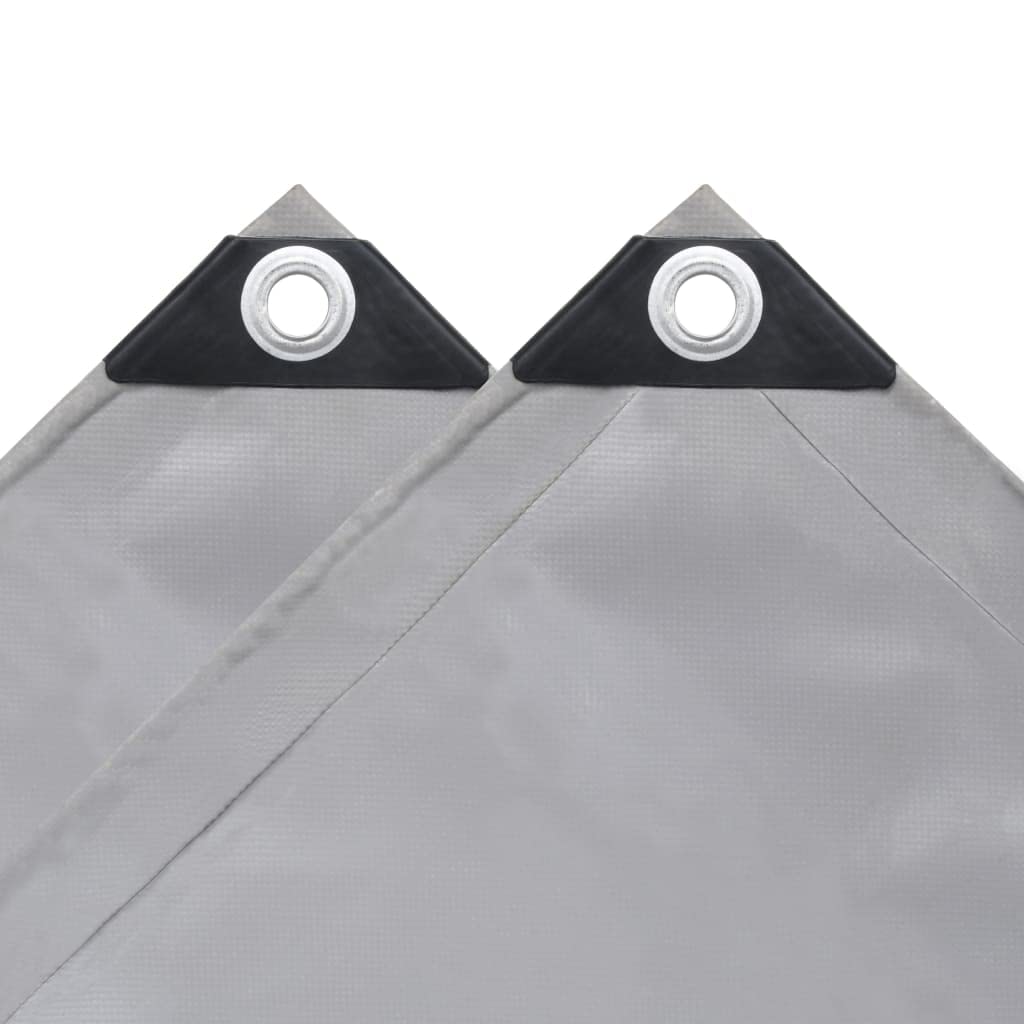 vidaXL Bâche 650 g/m² 4x4 m Gris Couverture de Camping Protection Jardin