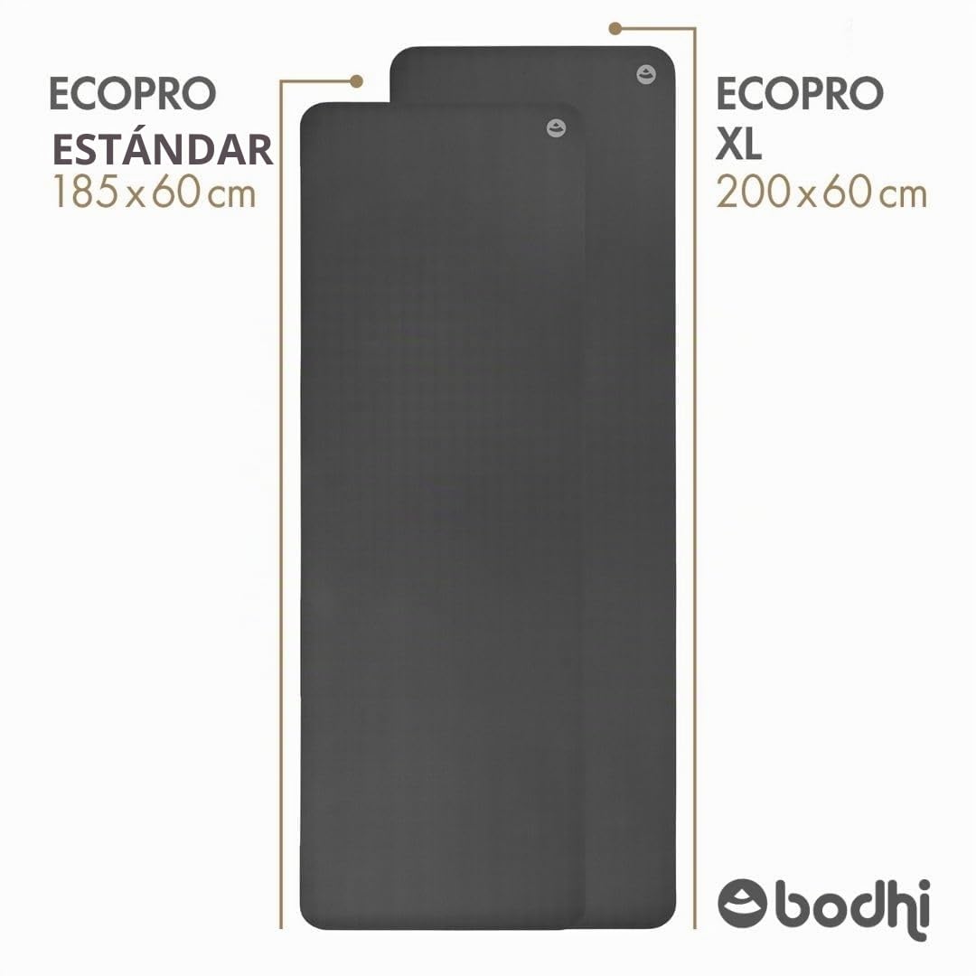 Bodhi Esterilla de yoga Eco Pro Diamond | Ultra Grip | 100% caucho natural | Ecológica | Esterilla profesional para pilates y gimnasia | Ideal para yoga dinámico y yoga caliente | 185 x 60 x 0,6 cm