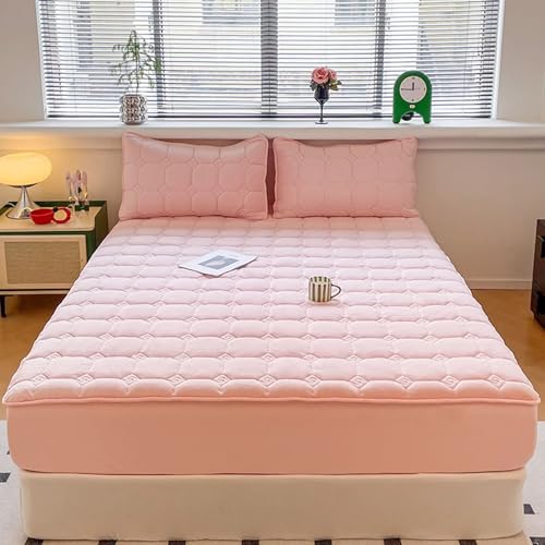 Mejor Comparativa de Funda Colchon Algodon150x190 por precio y Valoraciones de otros Usuarios funda colchon algodon Homxi Sabanas Bajeras Ajustables y 2 Fundas Almohada,150 x 200 CM,Funda de Colchón Matrimonio Terciopelo Poliéster Color...