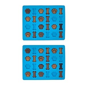 Win&Co Puppy Paws and Bones Bite Size Edition Silicone Molds Dog Snacks Home Made Treats