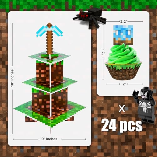 Gaming Pixel Birthday Cupcake Holder
