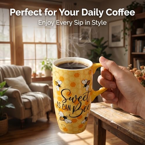 Taza de cerámica para viaje 17oz con tapa y caja regalo miniatura 6