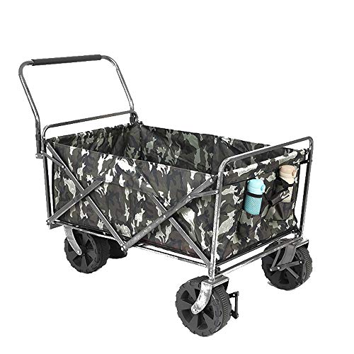 LIBWX Chariot Pliant Voiture Chariot à provisions Portable Camping Pique-Nique Stockage Support de Tuyau en Acier Support de Rangement Multifonction,C#