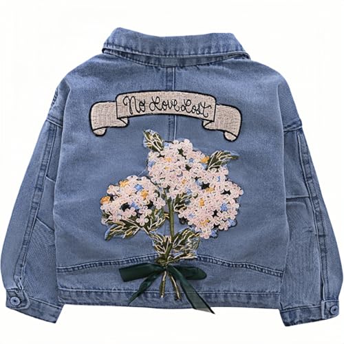 Ohrwurm Girls Pearl Jean Jacket Toddler Denim Jacket Kids Button Down Denim Top Coat Embroidered Outwear