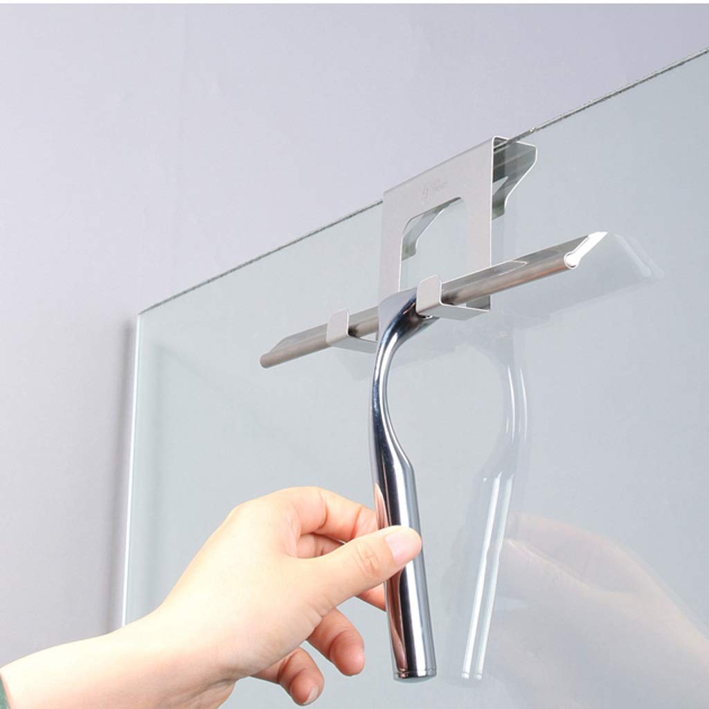 Grattoir à Verre en Acier Inoxydable, raclette de Douche Tout Usage, Nettoyeur de Douche pour essuie-Glace de fenêtre de Douche