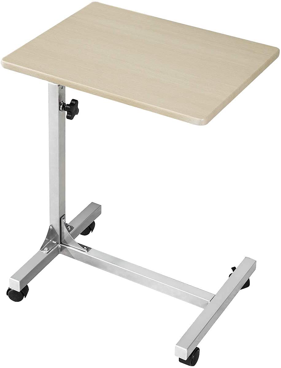 Buy Coavas Over Bed Table C Side Rolling Table 3 Adjustment Levels with