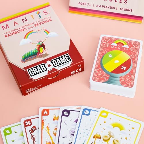 Image of Exploding Kittens Mantis Grab and Game 2-4 Players, Ages 7+ | Steal or score in this compact, travel-friendly Mantis. Quick to learn, colorful, and great for road trips or camping.