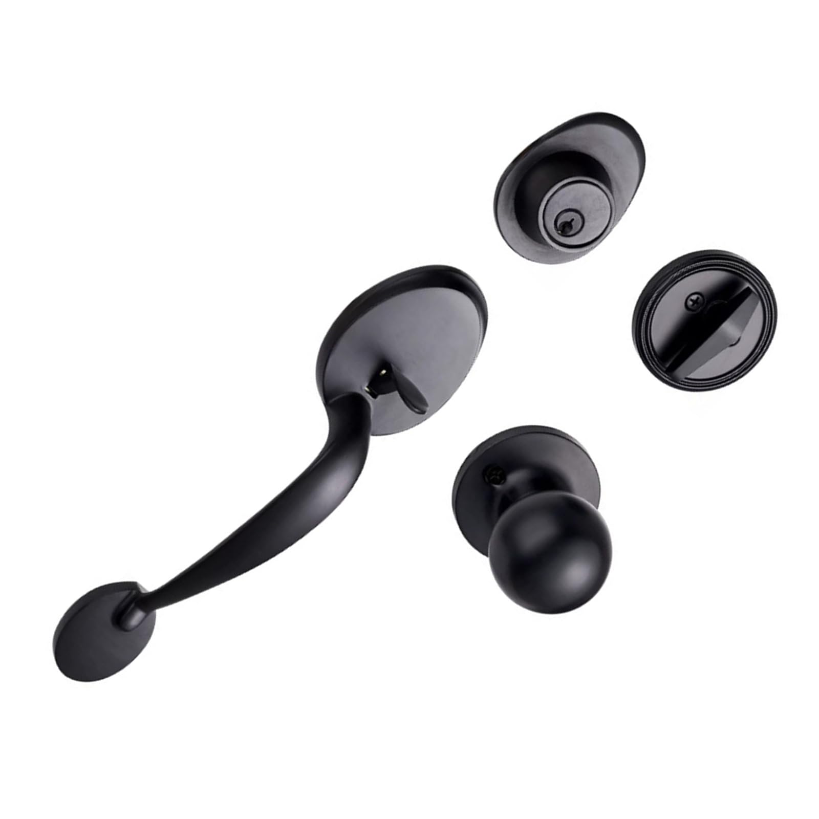 LIUZIKUN Modern Metal Alloy Privacy Door Replacement Front Door Set with Doors Knob for Interior Doors Enduring Metal Alloy Exterior Handle