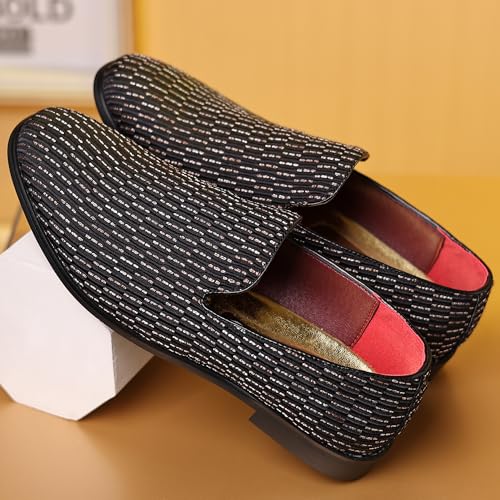 COSIDRAM Men's Dress Loafers Classic Tuxedo Suit Moccasins Comfort Slip On Casual Shoes4