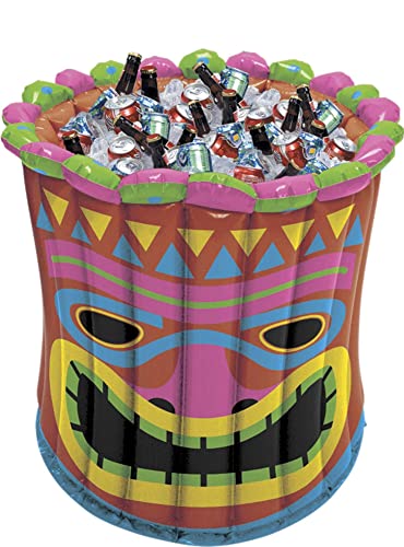 Amscan Tiki Tub Inflatable Cooler, 2 Ft, Multicolor