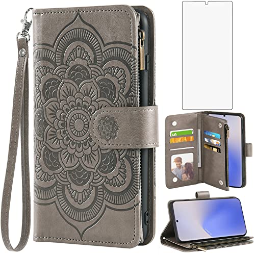 Custodia a portafoglio per Samsung Galaxy Note 20 Glaxay Note20 5G con pellicola proteggi schermo in vetro temperato e porta carte di credito con supporto per cellulare Gaxaly Notes 20s Twenty