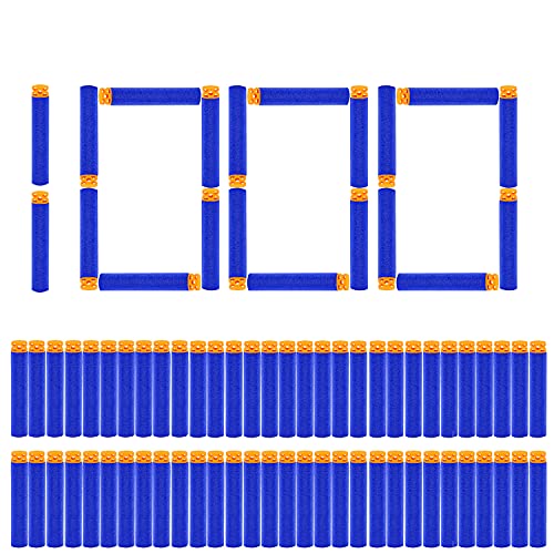 EKIND 1000 Pcs 7.2cm TPR Waffles Soft Head Darts Refill Foam Bullet Compatible for Foam Bullet Guns (Blue)