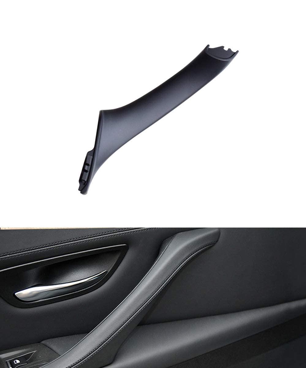 Manija lateral para B-MW Serie 5 F10 F11, kit de repuesto para manija interna de la puerta y apoyabrazos para B-MW 520 523 525 528 530 535 (negro)