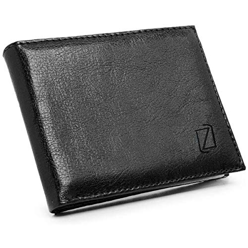 Carteira Masculina em Couro Legítimo Pequena Slim - Preto