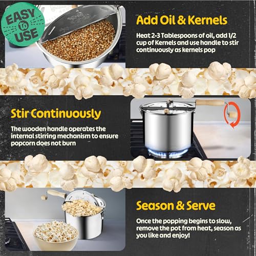 Great Northern Stainless-Steel Stovetop Popper