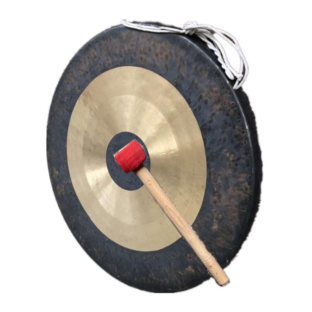 32 cm/Incluye mazo de gong y cuerda/Gong bronce con aspecto tradicional/Para meditación, terapia sonido yoga Múltiples C(50cm)