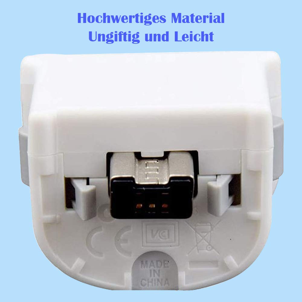 Wii Motion Plus Adattatore per telecomando originale Nintendo Wii, accessori esterni, adattatore Accelerator Handle Sensator Accelerator Motionplus per Wii U Wii Controller bianco (2 pezzi)