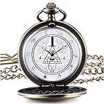 BOSHIYA-Vintage-Quartz-Pocket-Classic-Watch-Arabic-Numerals-Scale-Watch-with-Chain-for-Xmas-Fathers-Birthday-Anniversary-Day-Gift-scarecrow-Bronze-Vintage-Quartz-Pocket-Watch