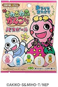 Amazon.co.jp: ざわざわ森のがんこちゃん 入浴剤 マスコットが飛び出る