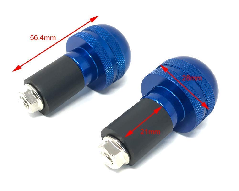 Moto Terminali Pesi Anodizzato Per 22mm 7/8" Manubrio - Blu
