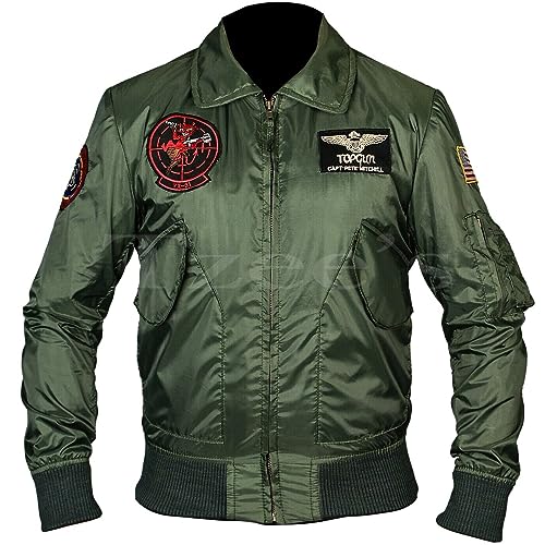 Tzee's Tom Cruise Bomber Jacket-Tom Cruise Flight Jacket-Tom Cruise Top Maverick Flight Bomber Jacket Jet Pilot Jacket2