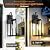18'' Large Outdoor Wall Lights 2 Packs, Modern Black Exterior Lighting Fixtures, Waterproof Outdoor Sconces Porch Light for House Wall Mount, Farmhouse Wall Lanterns for Front Door, Garage