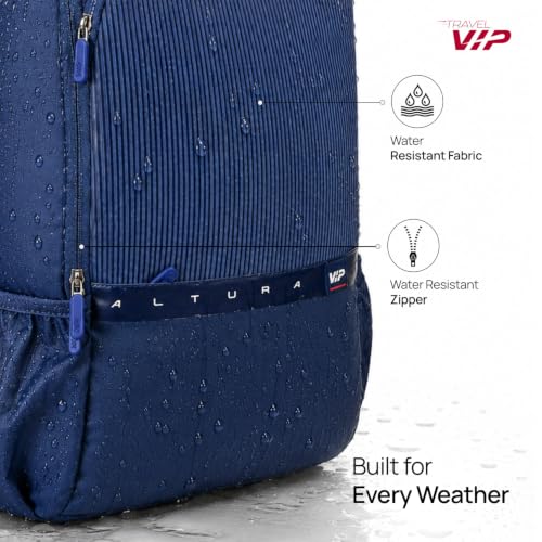 Image of VIP VOGUE 17 Inch Compatible Laptop Backpack 27L + 5L Expandable | Water-Resistant with 3 Compartments | Padded Laptop Sleeve, Side Bottle Pocket | Office & Travel Backpack for Men & Women