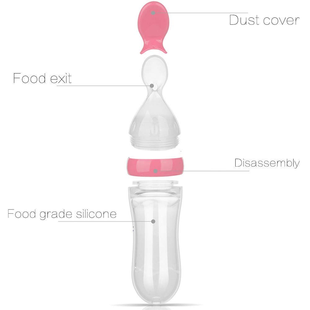 Itsyyboo Baby Feeding Bottle with Spoon & Fruit Food Feeder Combo Pack (Baby Pink) - Image 7 thumbnail