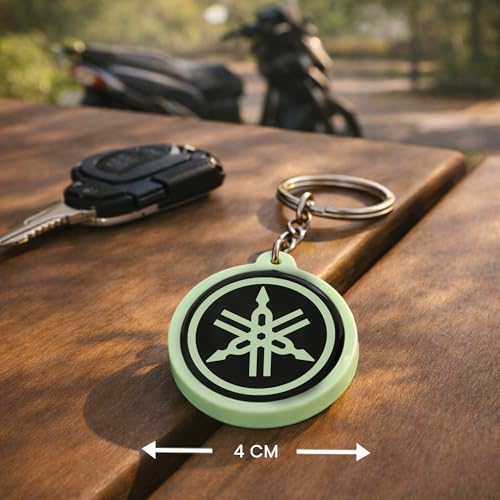 Image of Mi Glow Store Glow in Dark Keychain for Bike Men | Gift for Man | Bike Accessories | Charges in Light Glows in Dark | Key chain for Bike