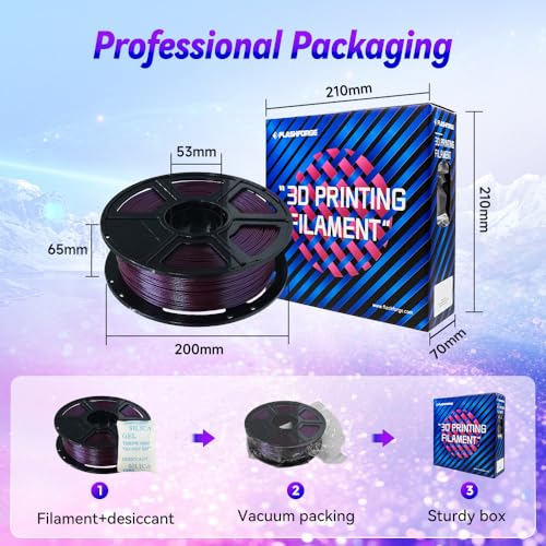 Image of FLASHFORGE 3D Printer Filament, Chameleon PLA Color Shift Filament 1.75mm, Changes Color with Light and Angles, 1KG Spool (2.2lbs), Dimensional Accuracy + /- 0.02mm (Marsala)