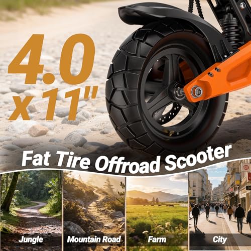 Image of Volpam 11 inch Electric Scooter, 800W Motor with Dual Suspension, Top Speed 31 MPH, Max 30 Miles Long Range, E Scooter for Commuting, APP Control, 220LBS Max Load