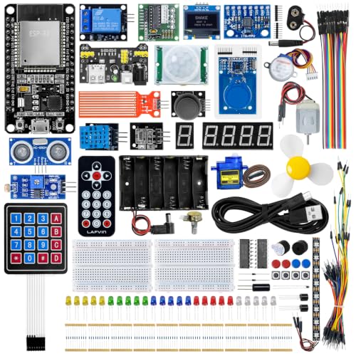LAFVIN ESP32 Ultimate Starter Kit, WiFi IoT Development DIY Electronics Project Kit with Tutorial, Complete STEM IoT Programming Learning Kit for Beginners